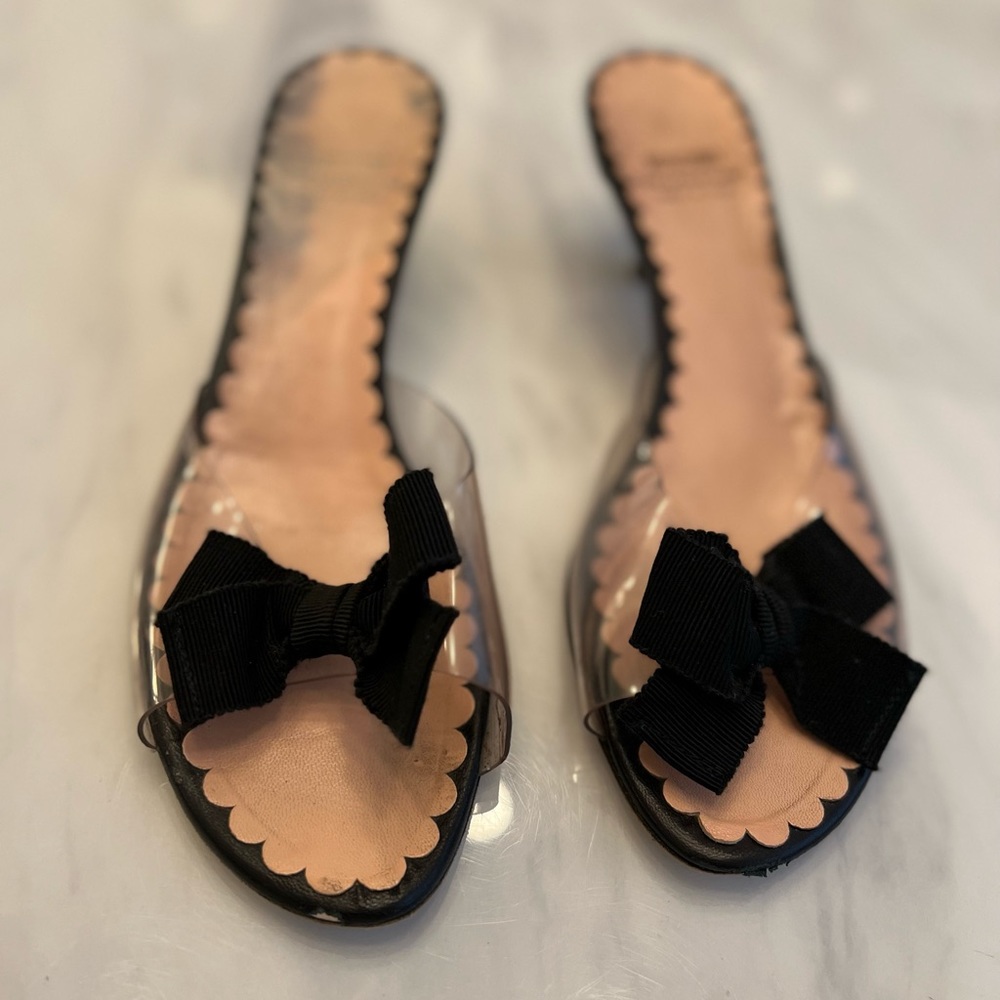 Moschino Kitten Heel Slides View 2